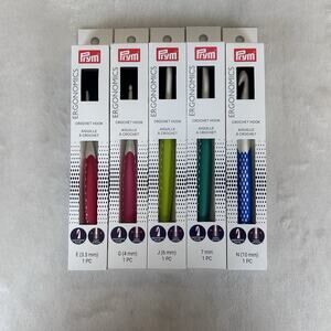 NEW Prym Ergonomics Crochet Hook Set, Lot 5: E, G, J, 7mm, N Benefits Charity